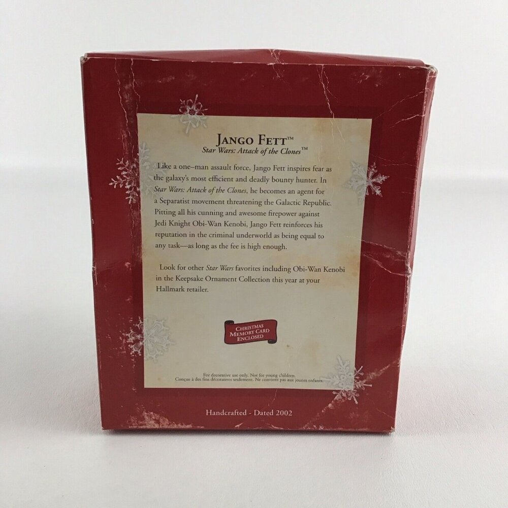 Hallmark Keepsake Christmas Ornament Star Wars Attack Clones Jango Fett Vintage - Picture 3 of 6